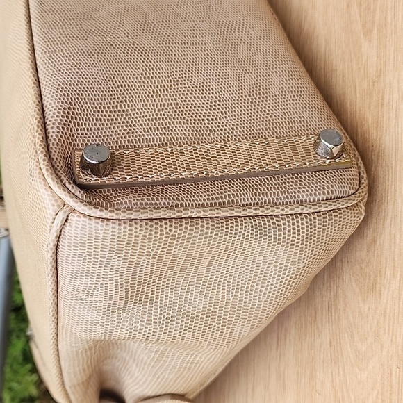 Dorsa Snake Embossed Tan Leather Handbag - Picture 11 of 16